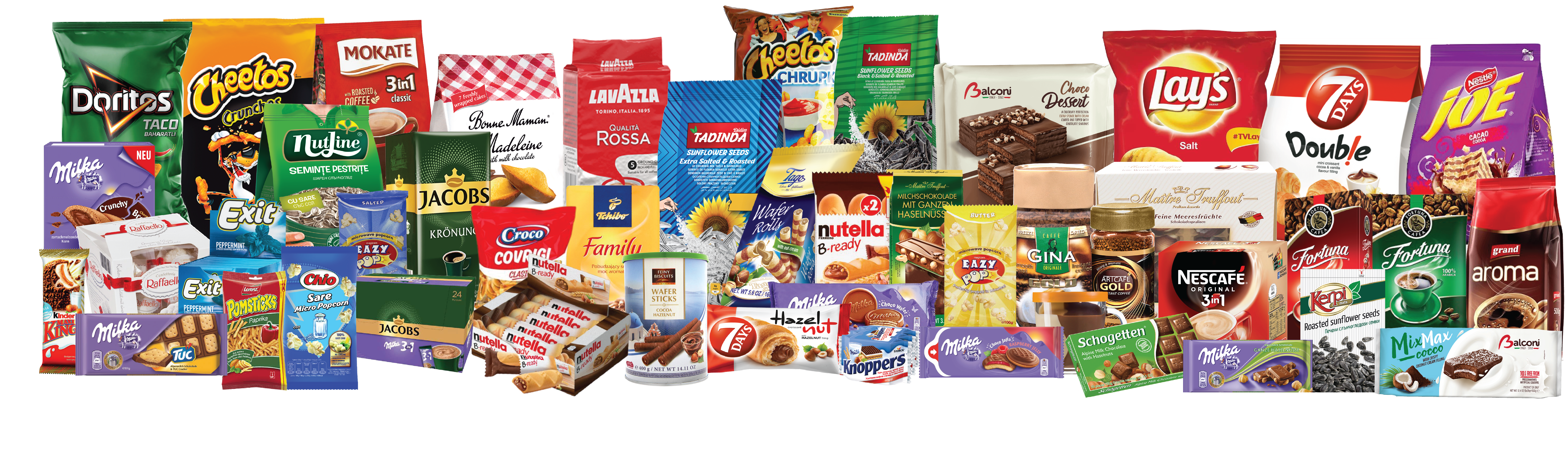 A wide selection of snacks, coffee, chocolate, crisps and grocery products supplied by IDA FOODS